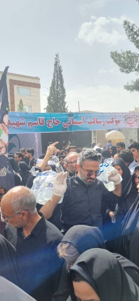 برپایی موکب رسالت آسمانی حاج قاسم شهید در بیرجند