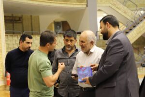 بازدید راهبر نهاد مردمی رسالت از فدراسیون کشتی